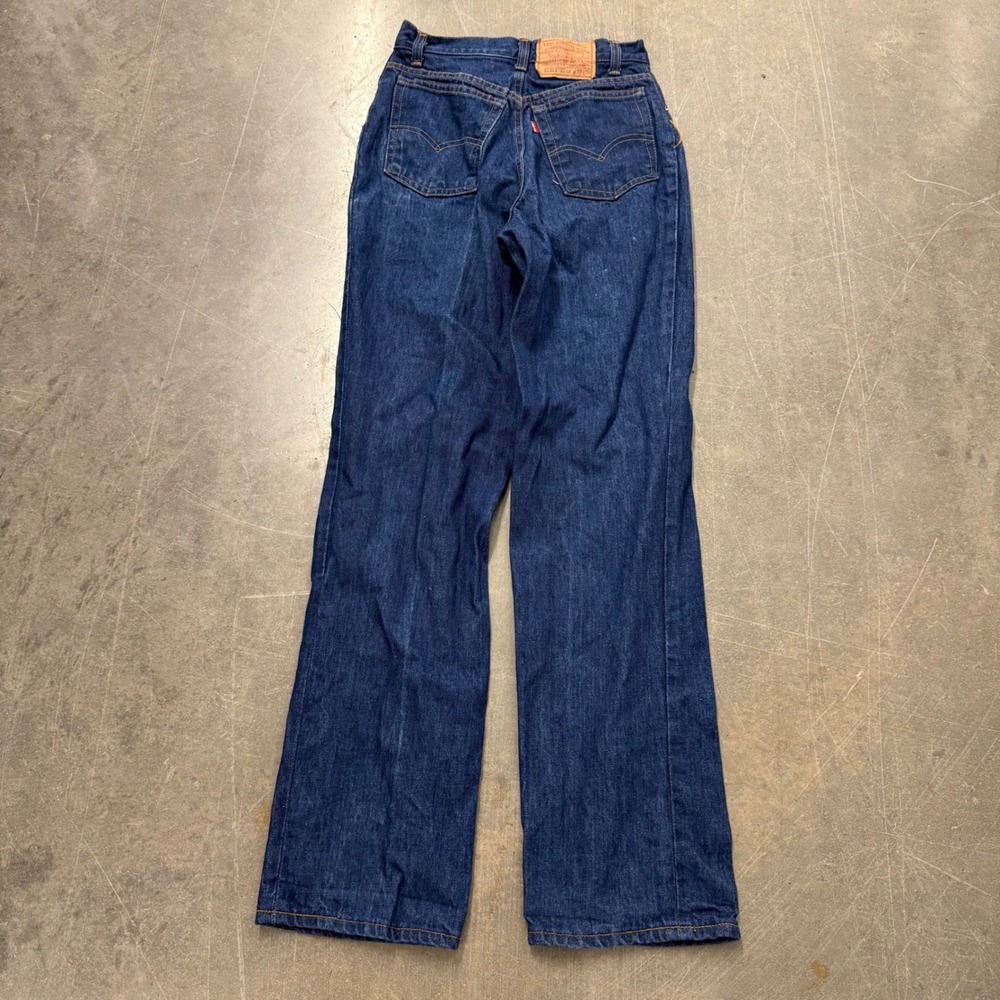 Vintage 70s Levis 505 High Waist Jeans 28x34 Talon 42 Zipper Made in USA Denim